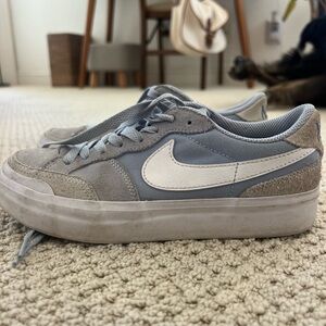 Nike Light Gray and White Athletic Shoes